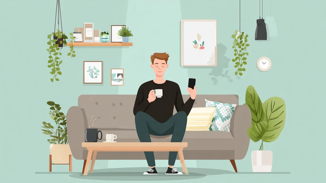 タイヤ館とオートバックスの下取りサービスを見比べる男性
