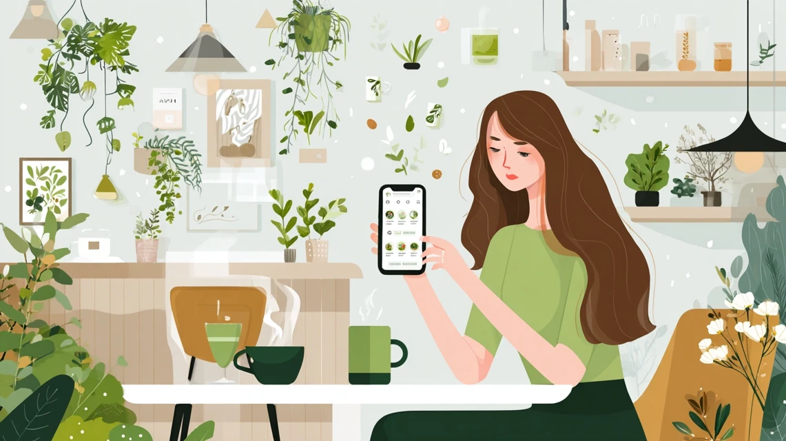 キャンペーンコード入力を確認する日本人女性の画像
