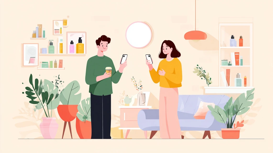 コード反映の流れを見る男女の姿