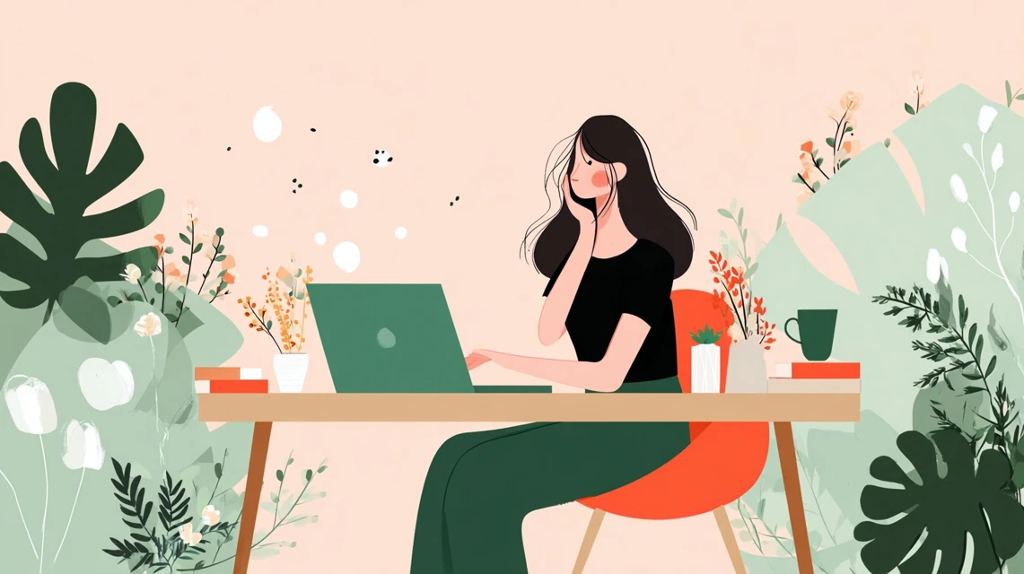 女性が展示品割引をチェックする場面