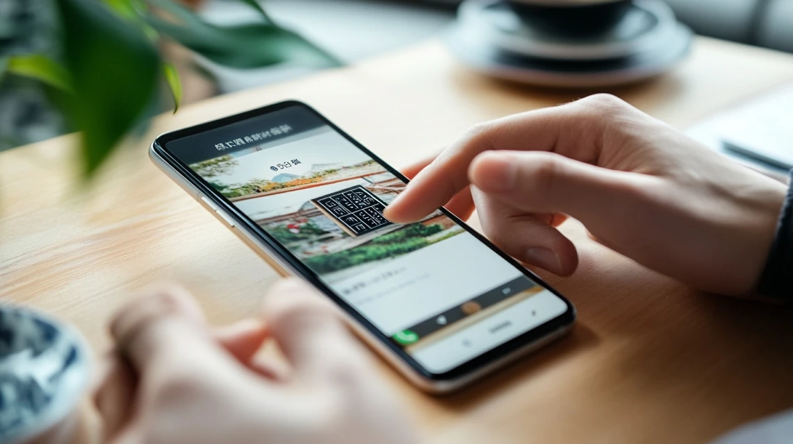 gジェネコードをスマホで入力する日本人の手元