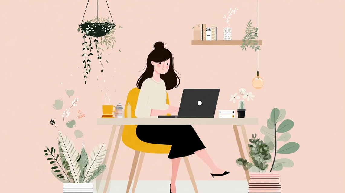 優待情報を確認する日本人の画像
