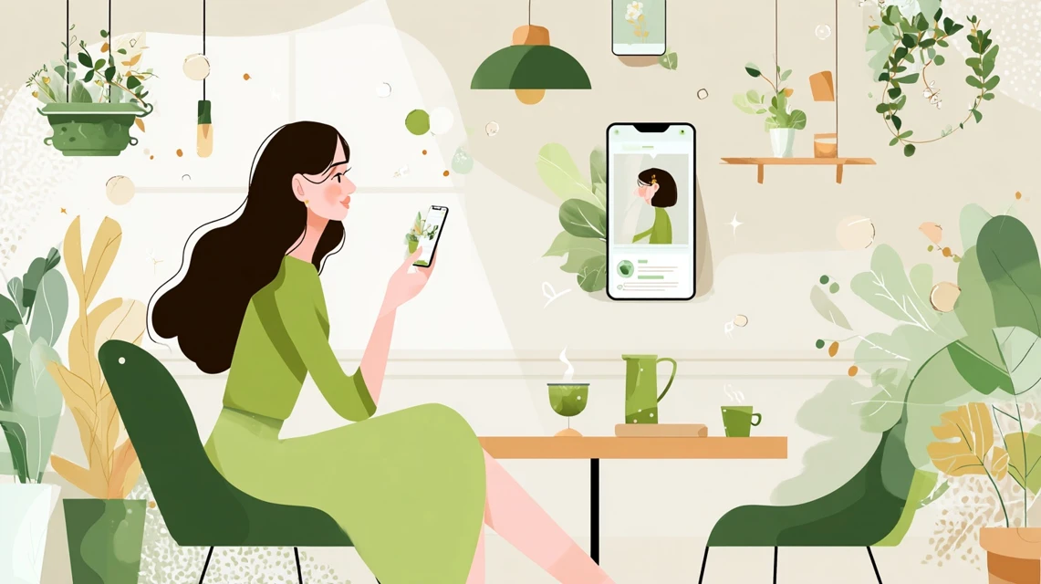 初回割引を取得する女性の画像