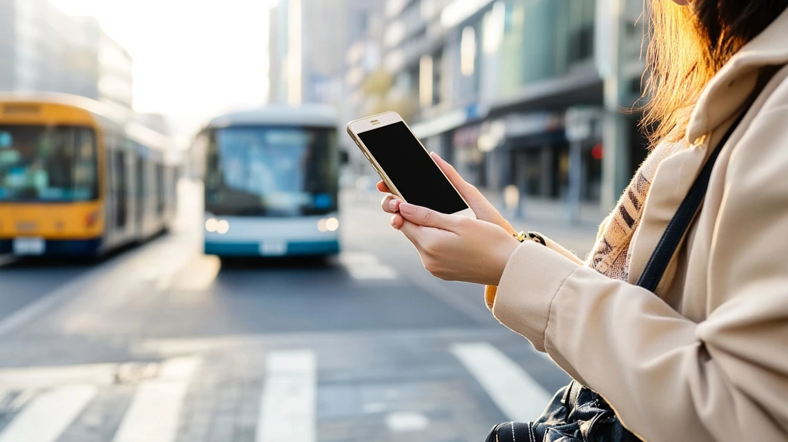 女性がスマホアプリを連携設定中
