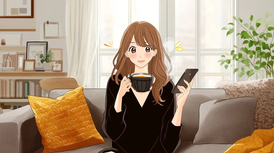 コード無効表示を確認する女性