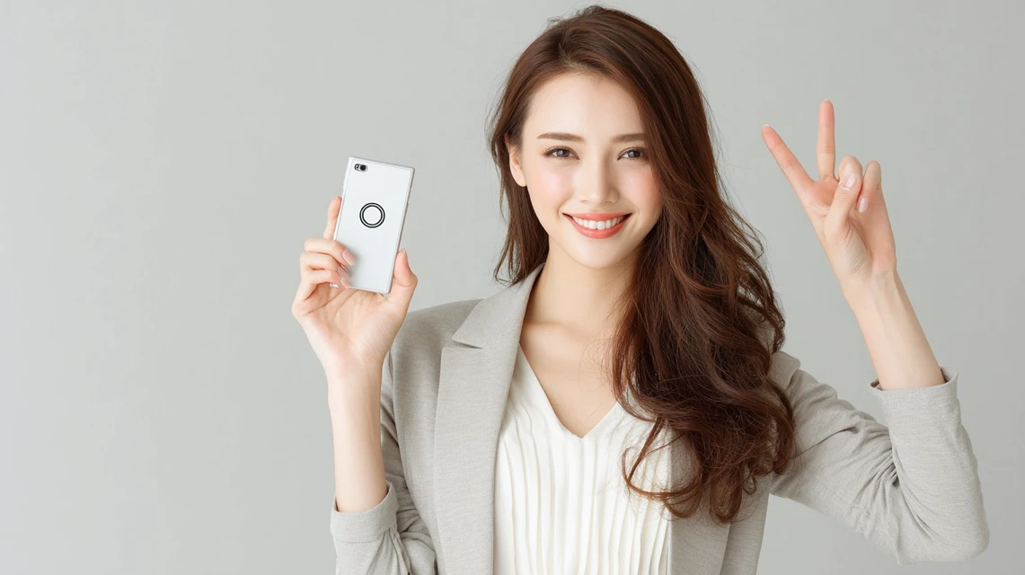 女性が最新モデル情報を調べる画像