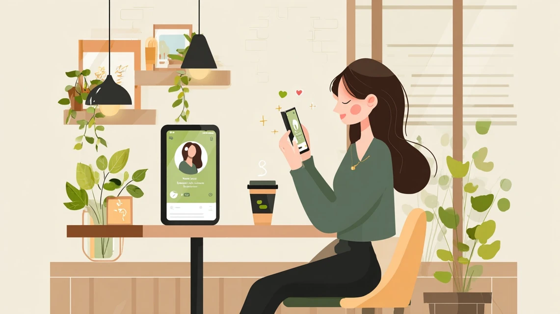 JAF割引情報を見る日本人の画像
