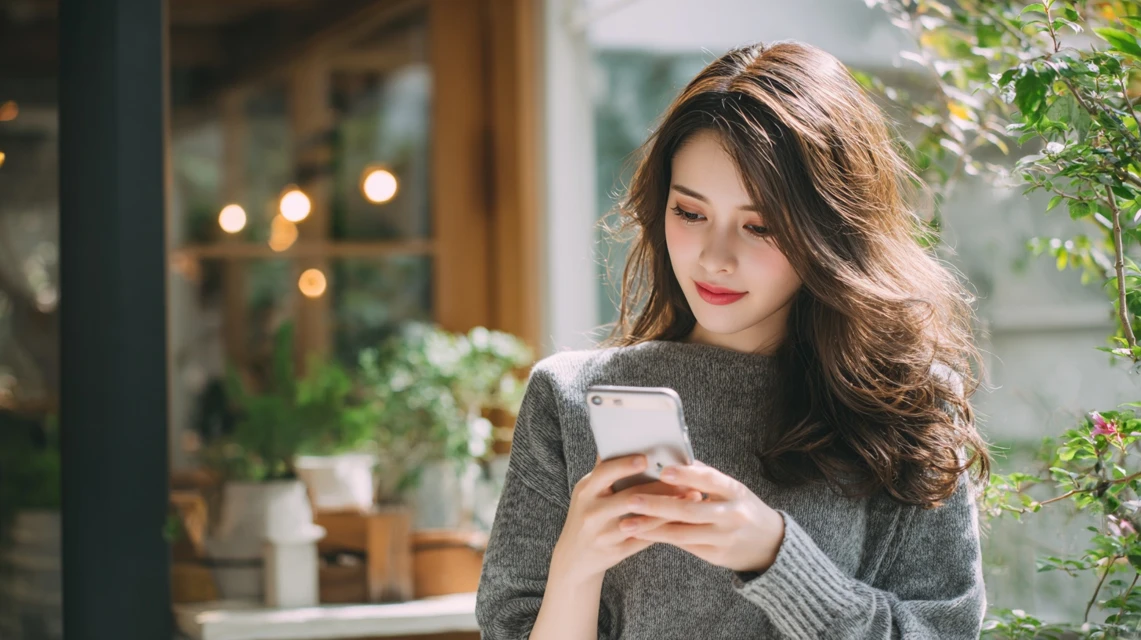 Pixel Watch4とPixel10のコード特典を比較する日本人女性