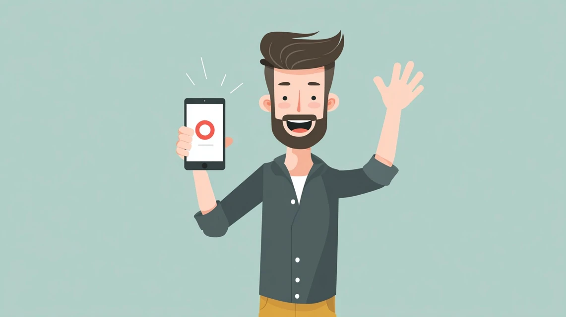 配送トラブル対処を調べる日本人男性の画像