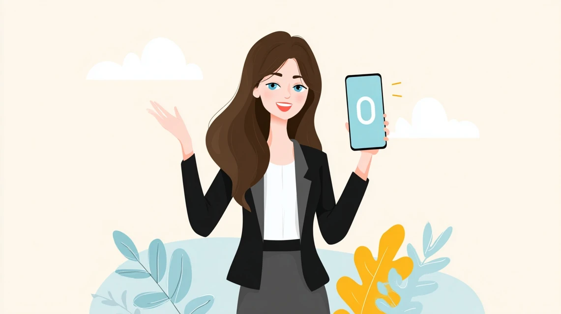 平日割引を確認する日本人女性の画像
