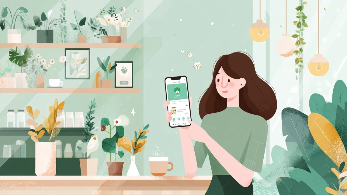 かっぱ寿司クーポンコードk550提示手順と使い方を確認する女性