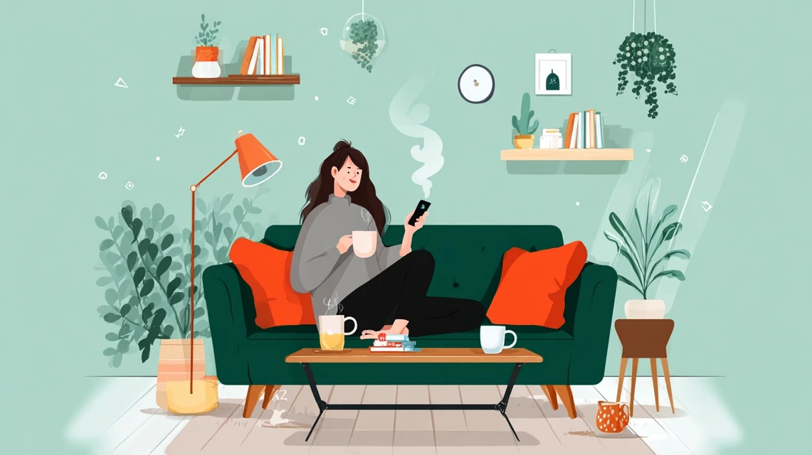 楽天2000円クーポン配布時期を見る女性の画像