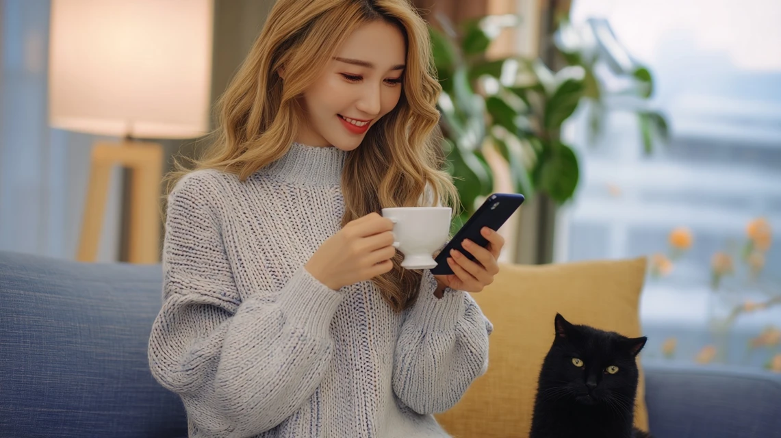 長持ち方法を確認する女性の画像