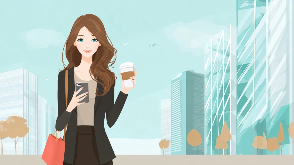 GILTとLINE連携できず設定を確認する日本人女性の画像