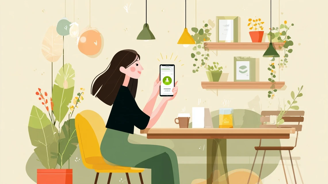 tuissクーポン活用を整理する女性の画像
