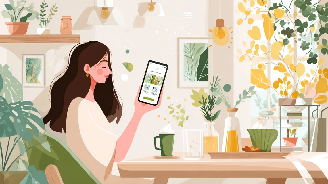 口コミ評価をチェックする日本人の画像