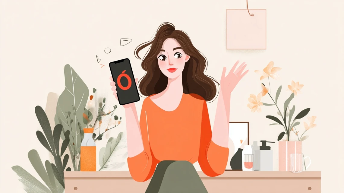 割引条件を調べる日本人の画像
