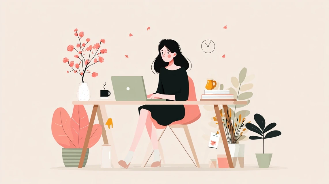 紹介キャンペーン内容をチェックする日本人女性の画像
