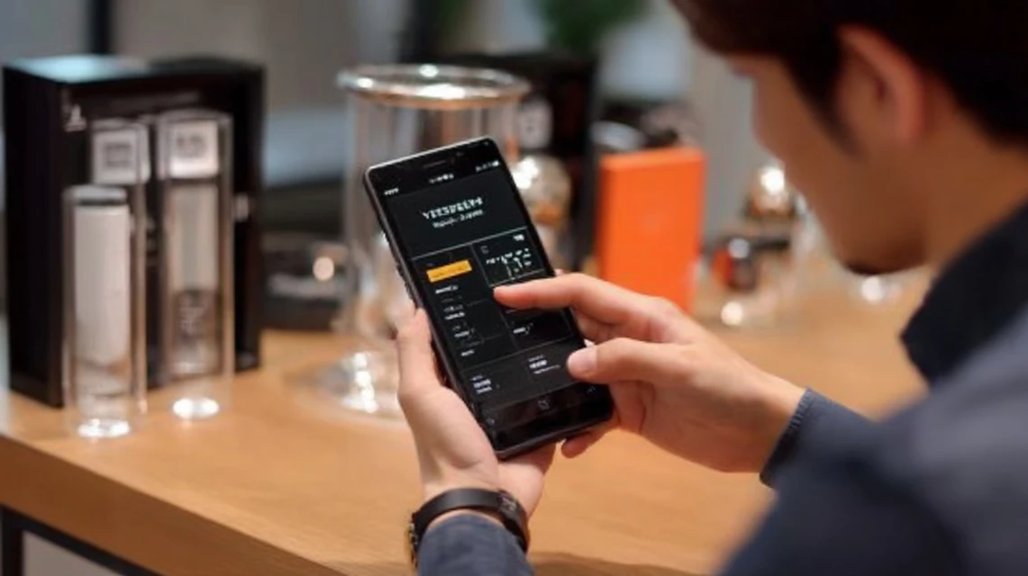 電子マネーで映画チケットを支払う日本人の手元