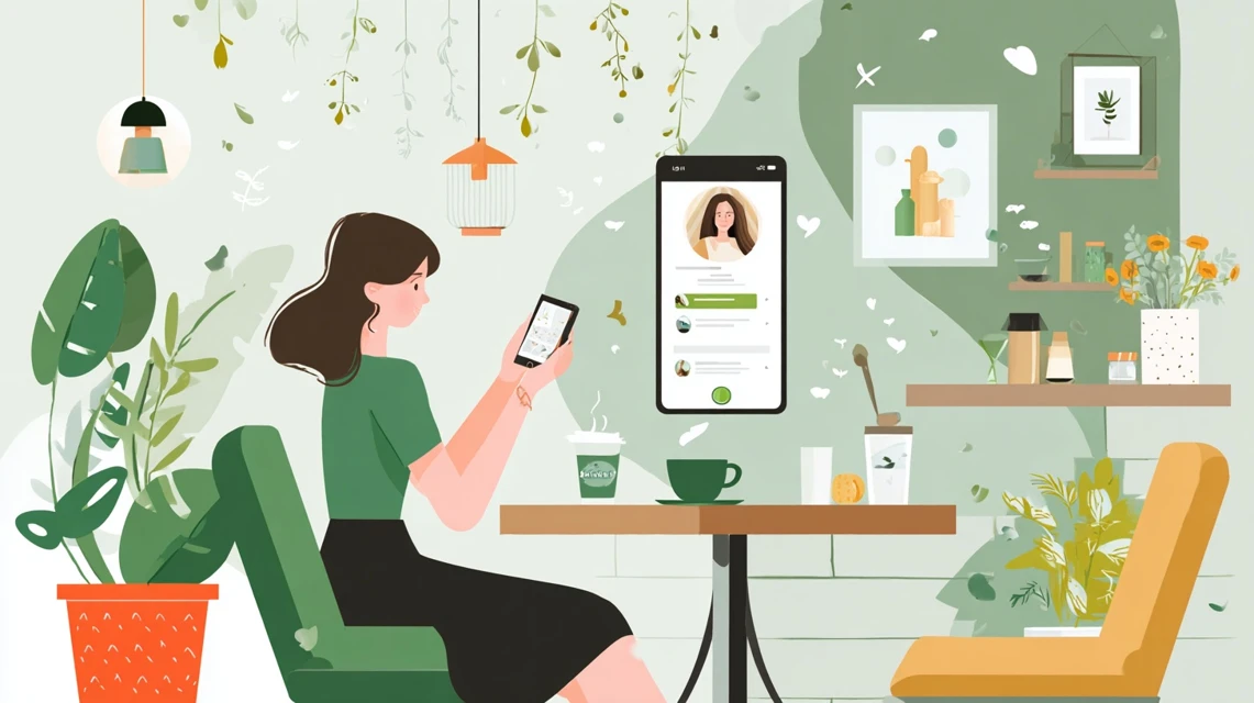 日本人が料金表を見比べてクーポンを確認する場面
