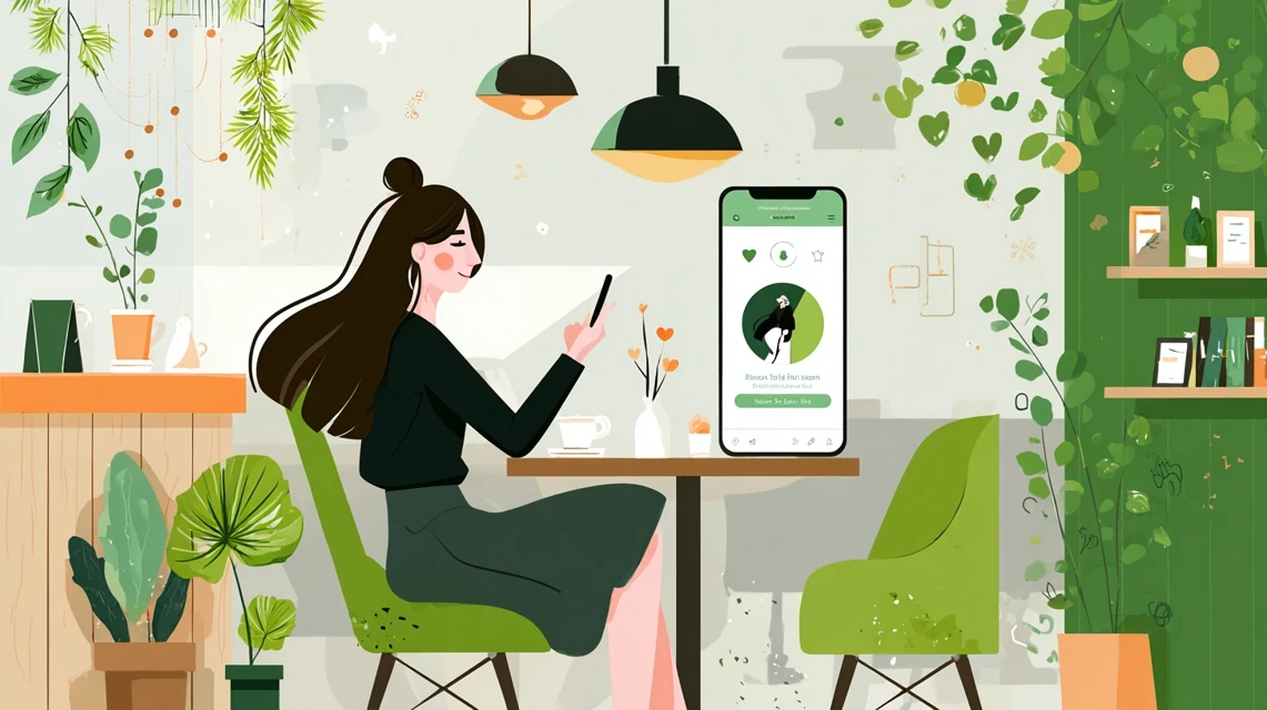 入会経路を比較する女性の画像