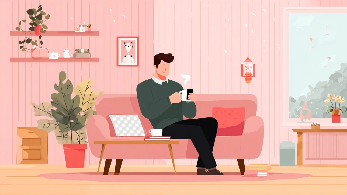 企業情報を確認する日本人の画像