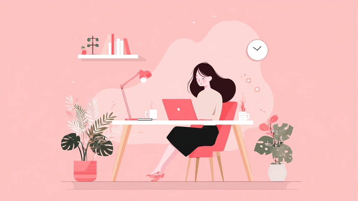 公式情報を確認する女性の画像
