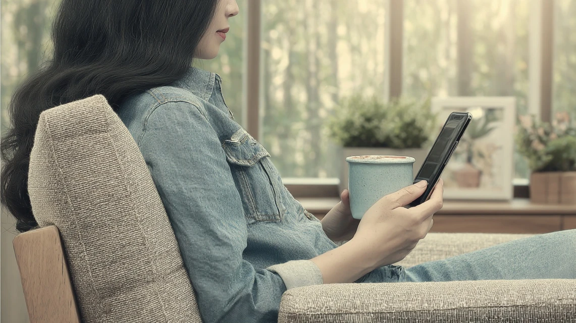 口コミ評価を調べる日本人の画像
