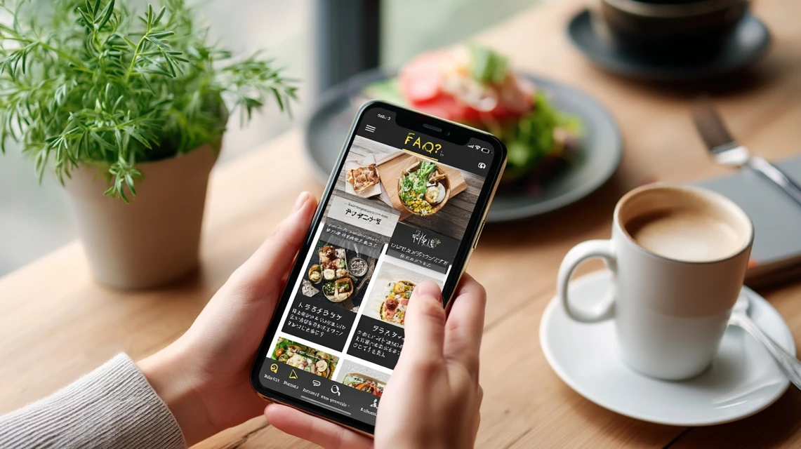スマホでクーポンQ&Aを読む日本人