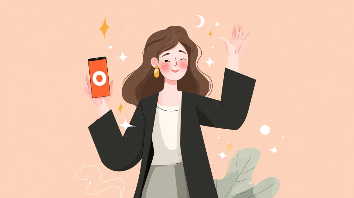 おこめクーポン申請開始日を確認する日本人女性の画像