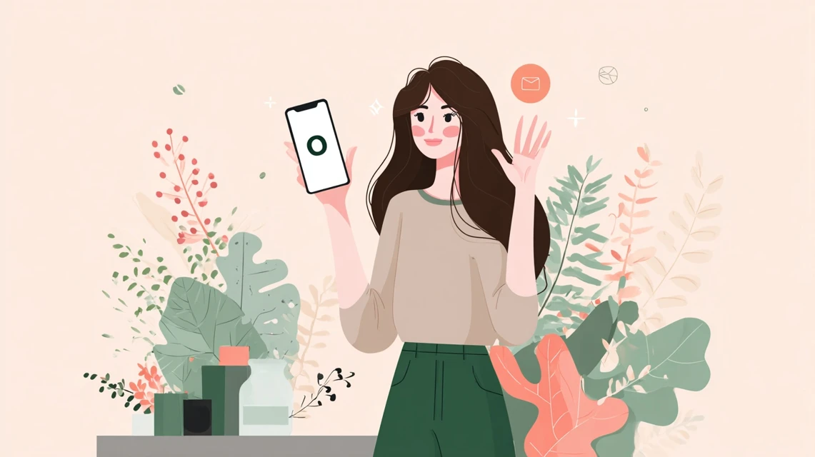 GYMSの節約方法を見る女性の画像