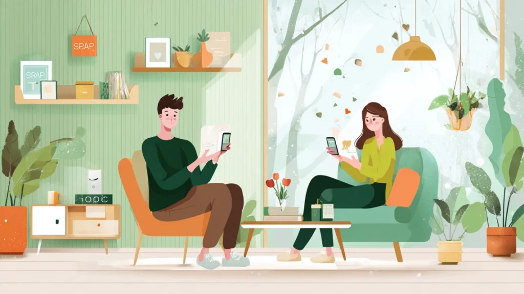 LINE割引を受け取る日本人の画像
