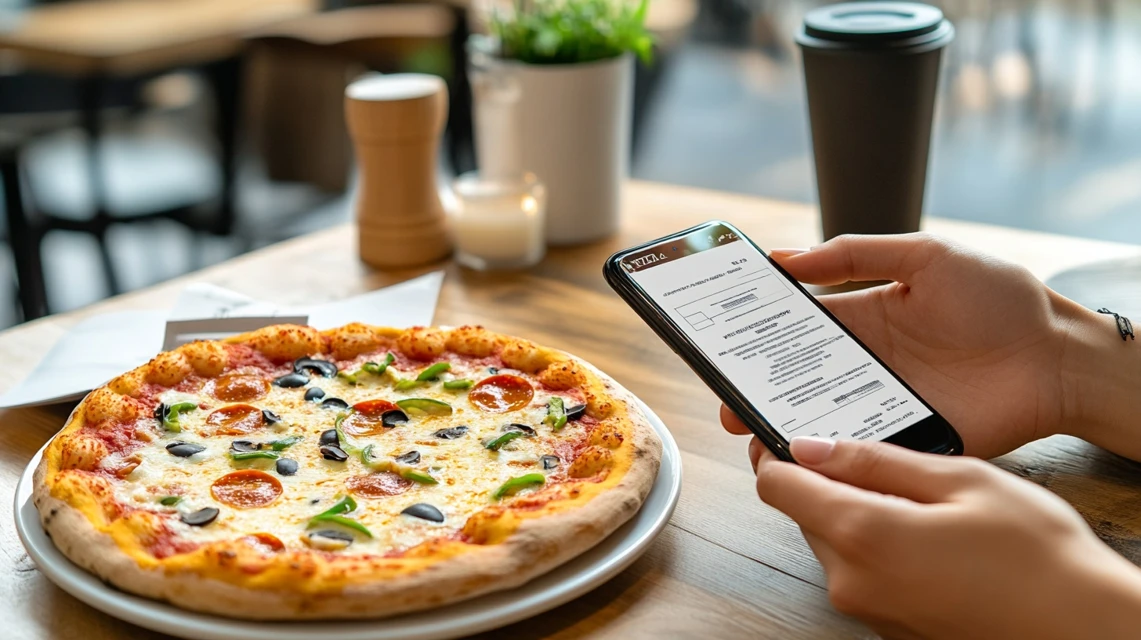 ドミノピザのクーポン対象外商品を確認する日本人