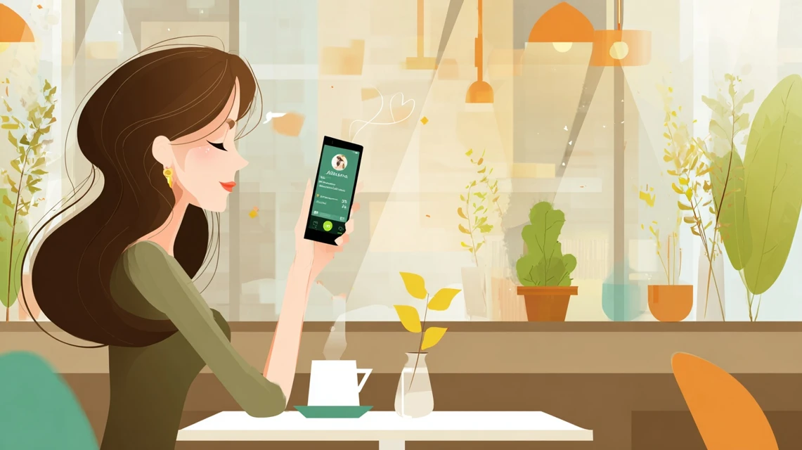 公式特典を確認する女性の画像