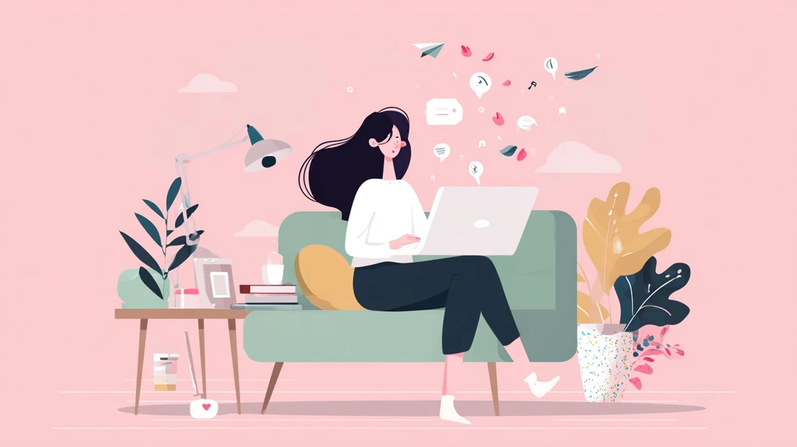 安全なコード取得方法を調べる日本人女性の画像