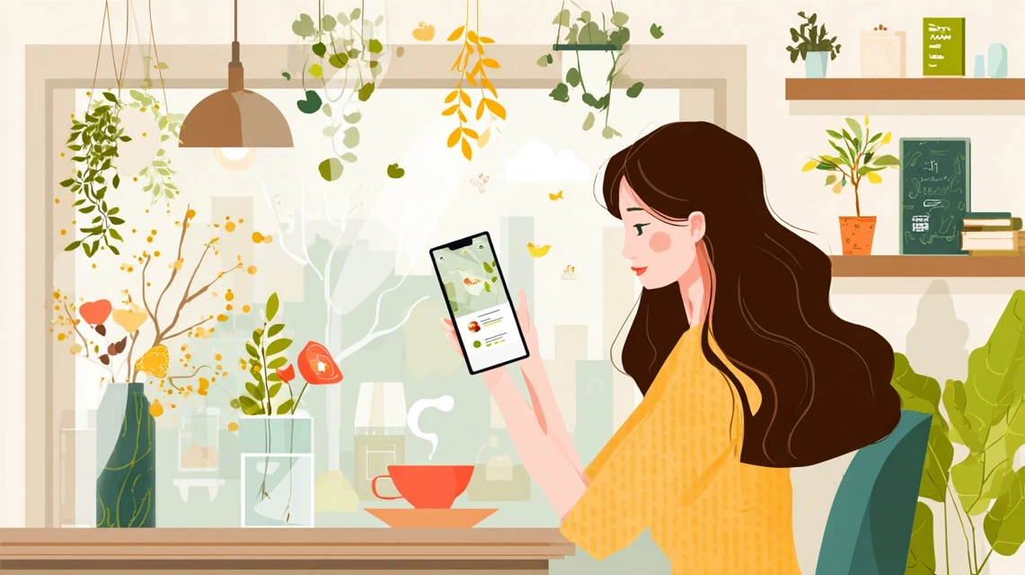 送料無料特典を確認する日本人の画像