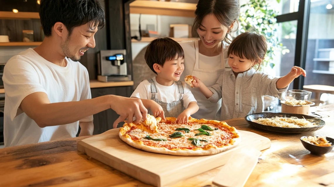 日曜日にドミノピザをお得に楽しむ日本人家族