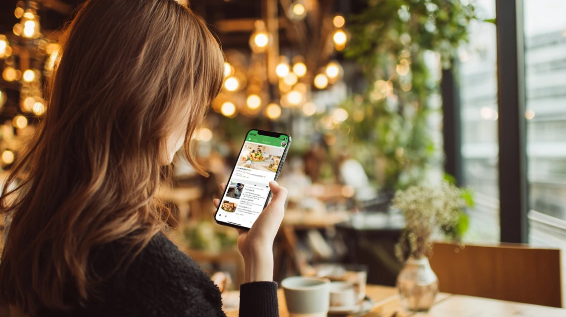 発送日程を確認する日本人の画像
