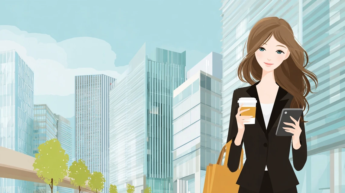 タックスナップ割引方法を見る日本人女性の画像
