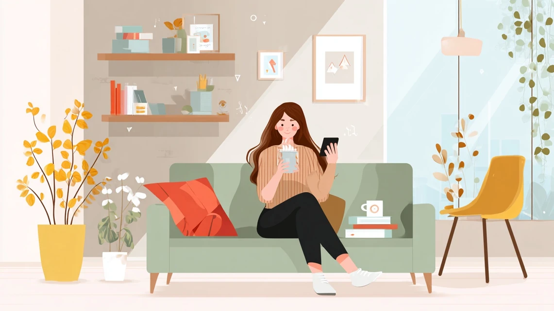 東急ポイントカードの台紙活用をまとめる女性の画像
