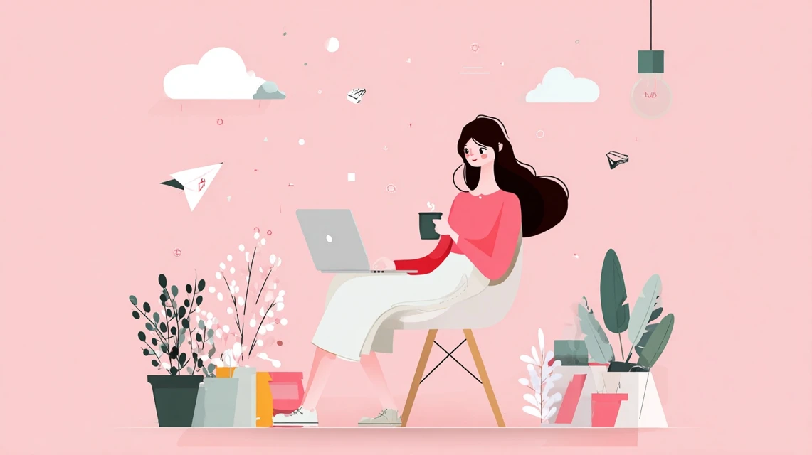 誕生日特典をチェックする女性の画像
