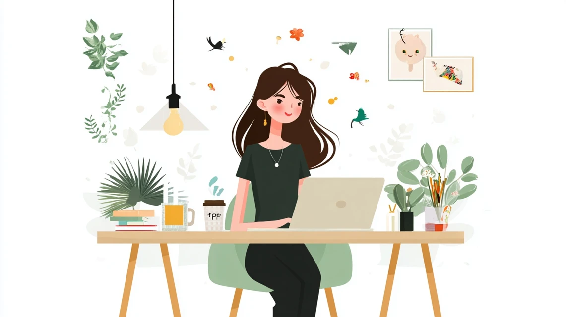 割引コード入力画面を見る女性の画像