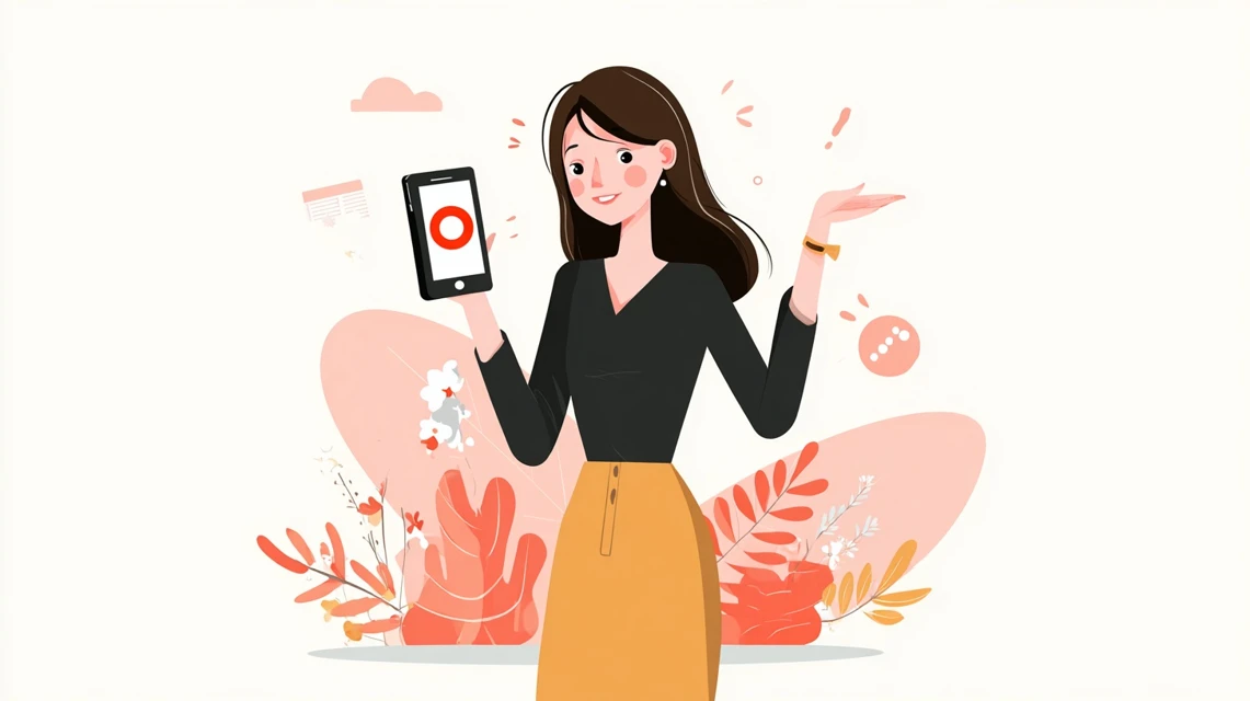 限定グッズを見る女性の画像