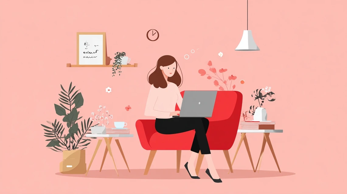 GILT紹介コード特典をチェックする女性の画像