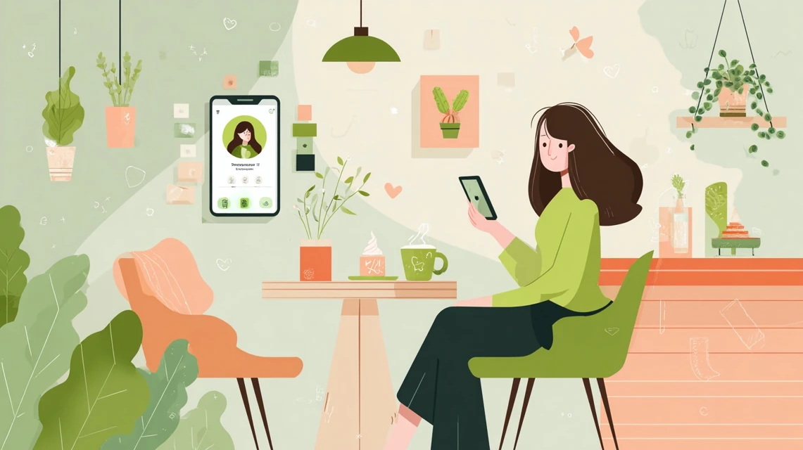 大江戸温泉の1000円割引クーポン利用方法を確認する女性の画像
