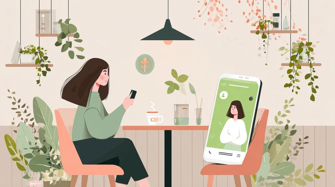 LINEでcoco壱のクーポンコードを受け取る女性