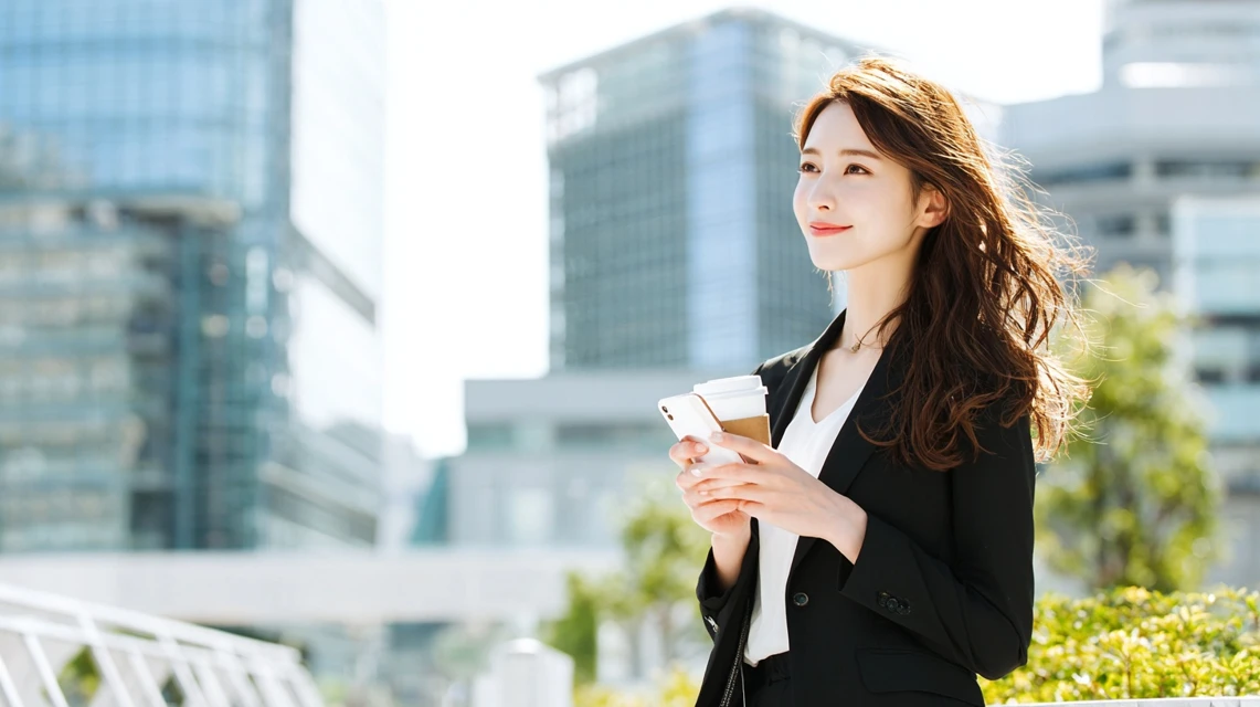 香水サンプルを選ぶ女性の画像
