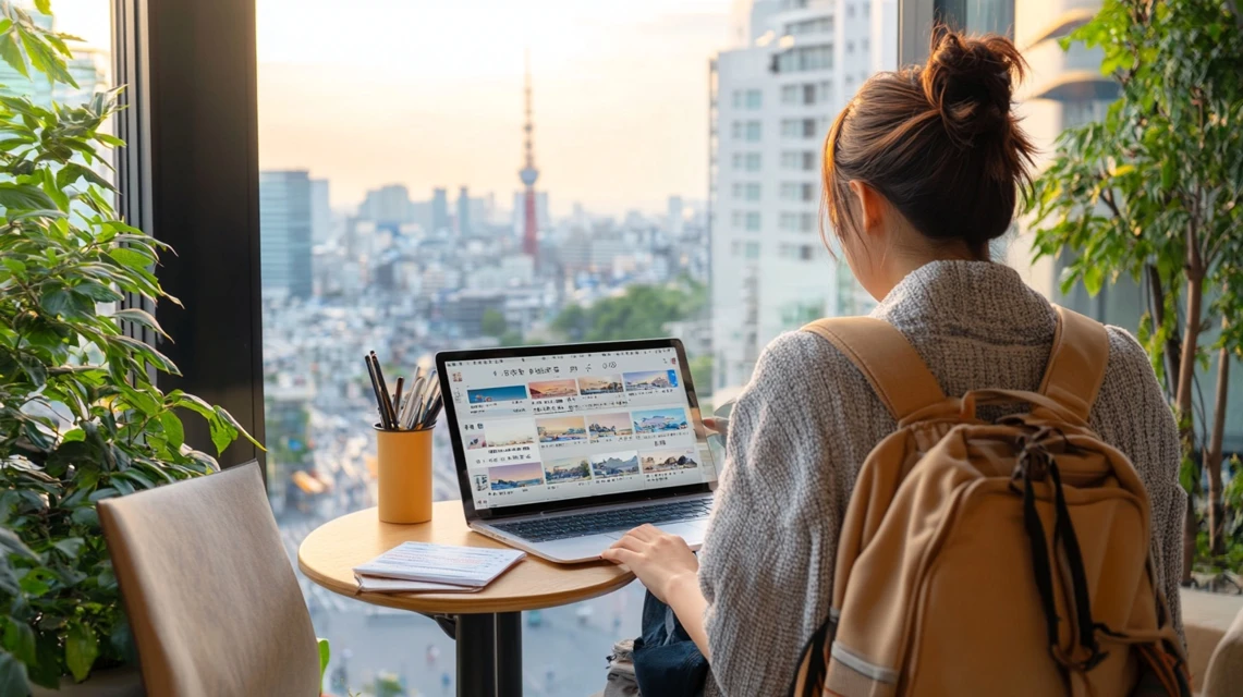 沖縄県民がHISやJTBでホテル割引を比較する様子