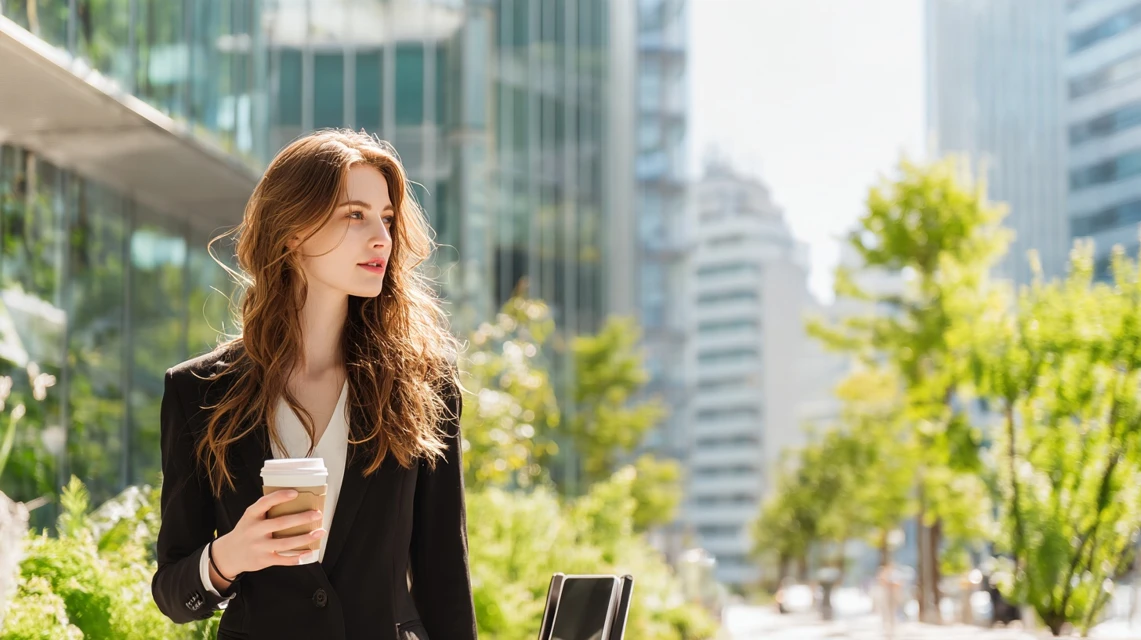 キャンペーン情報を見る日本人女性の画像
