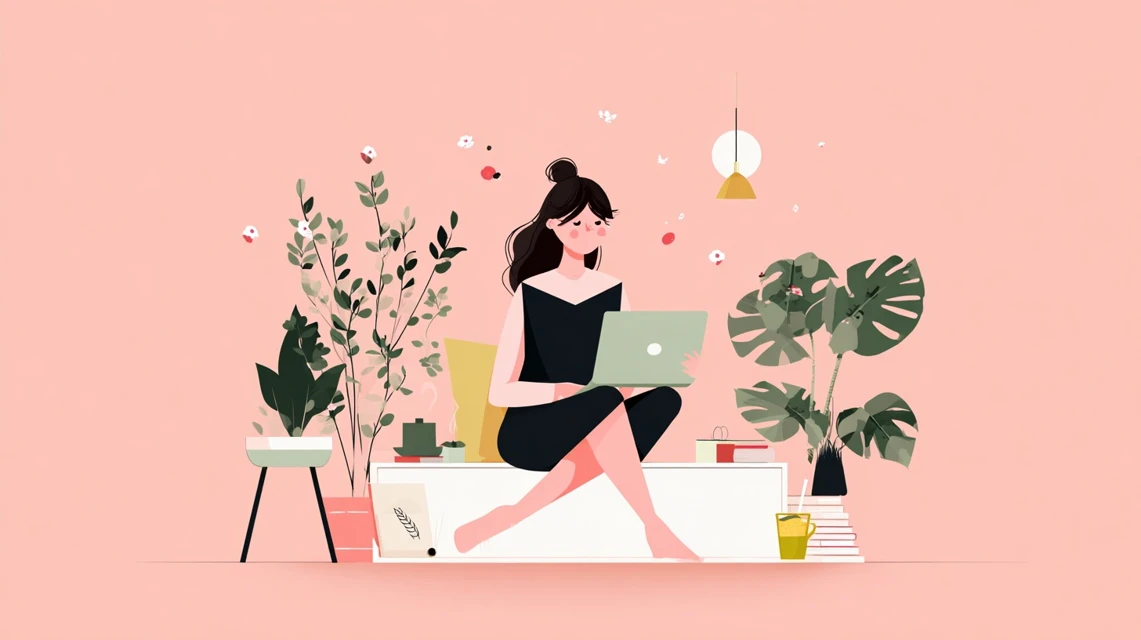 投資の基本情報を見る女性の画像
